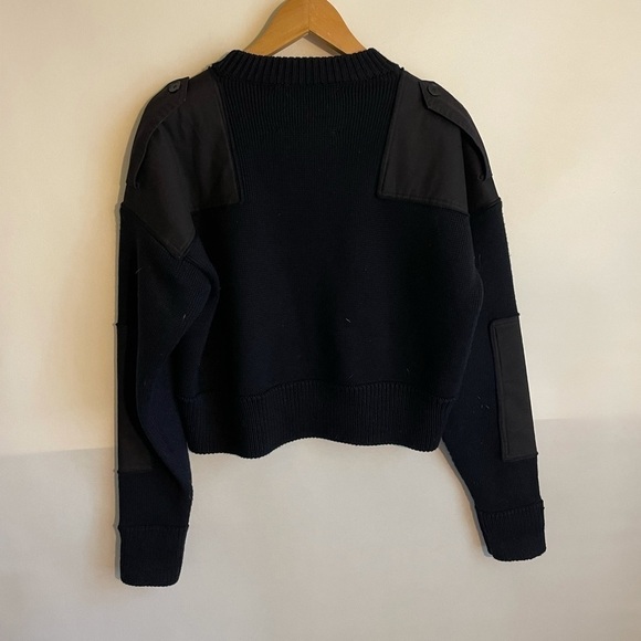 Zara Women Studio Chunky Knit Wool Studio Black Patch Button - Picture 7 of 8